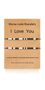 I Love You Morse Code Bracelets