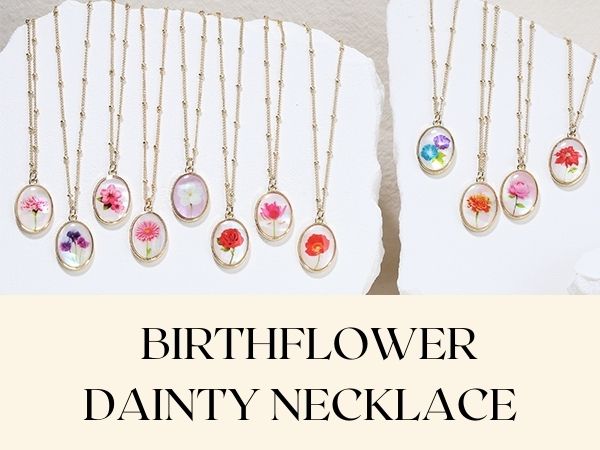 birth flower necklace