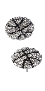 Ear Studs Earrings Basketball Soccer Volleyball Style for Girl Women