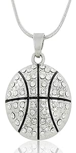 BANCHELLE Basketball Soccer Volleyball Pendant Necklaces for Girls Teen Birthday Gift