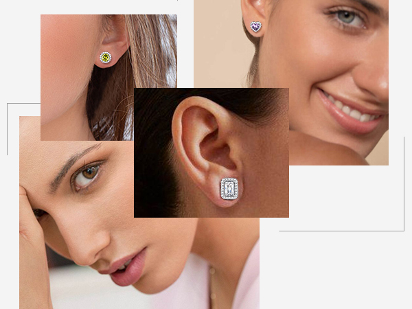 high fashion birthstone earring for women girls