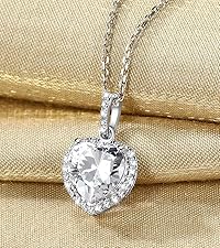 heart CZ diamond necklace