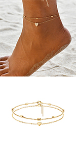 gold ankle bracelet