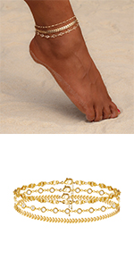 3Layered Ankle Bracelet