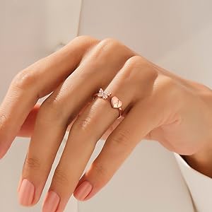 rings for teen girls women girls rose gold rings butterfly rings for women initial rings 