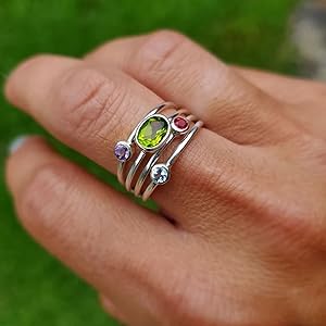 birthstone stackable ring