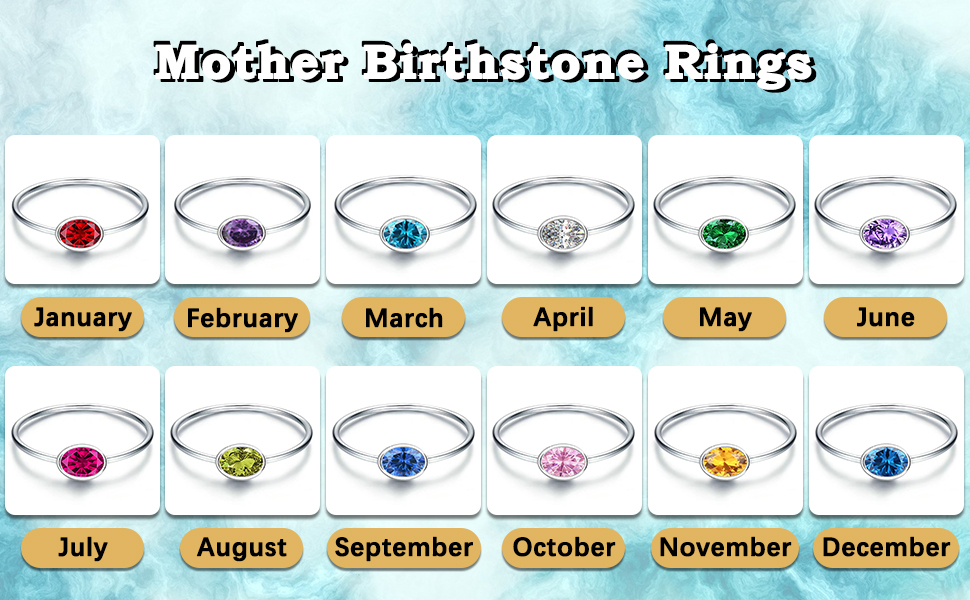 mother birthstone ring