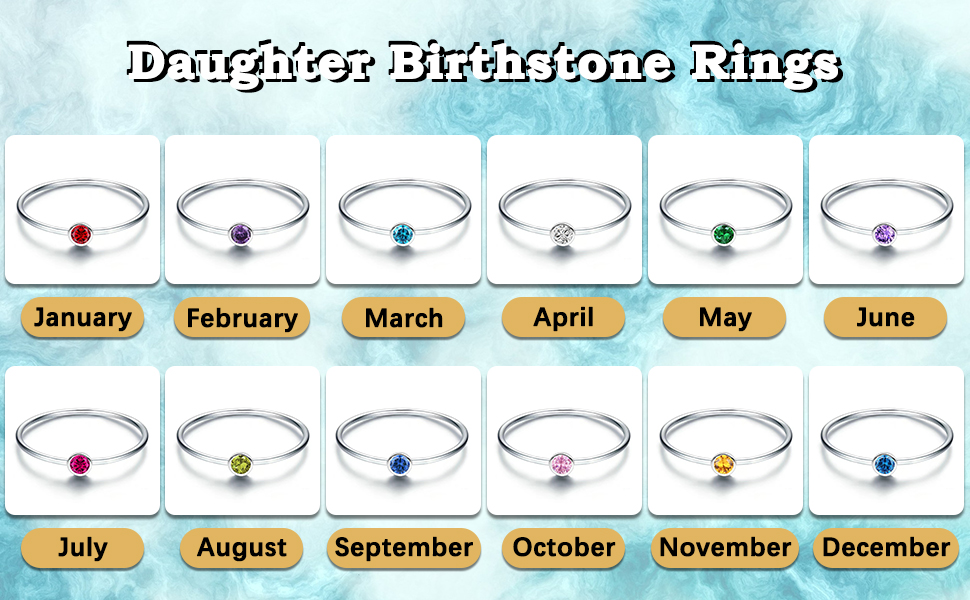 daughter birthstone ring