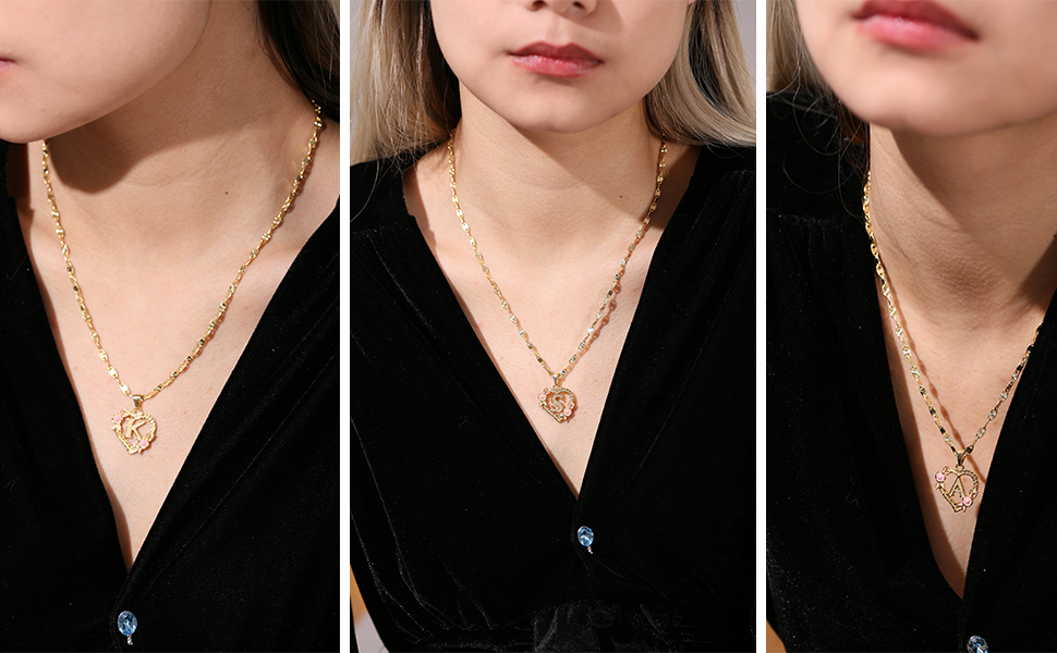 Gold Initials Necklaces