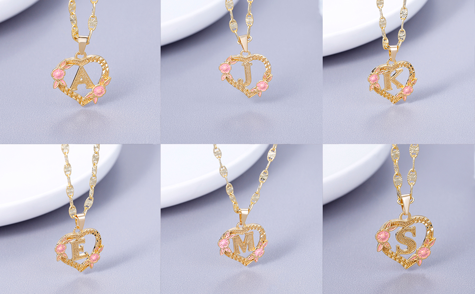 Gold Initials Necklaces