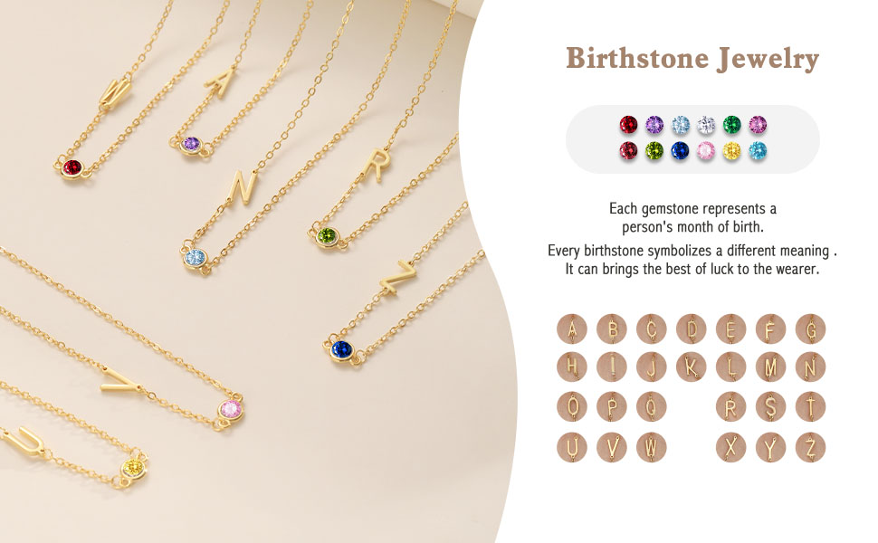 birthstone necklace for women