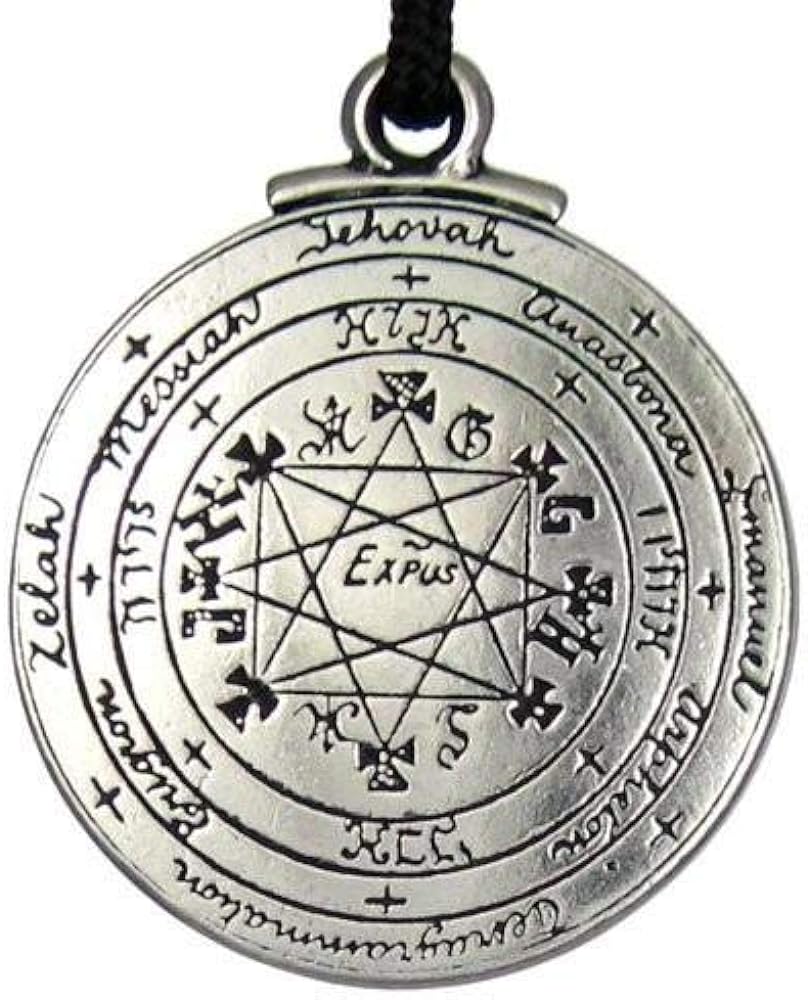 Talisman Pentacle of Solomon Seal Pendant Hermetic Enochian Kabbalah Pagan Wiccan Jewelry