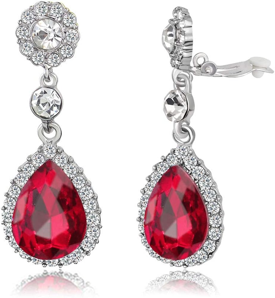 Gorgeous Austrian Crystal Rhinestone Wedding Bridal Teardrop Drop Dangle Earrings