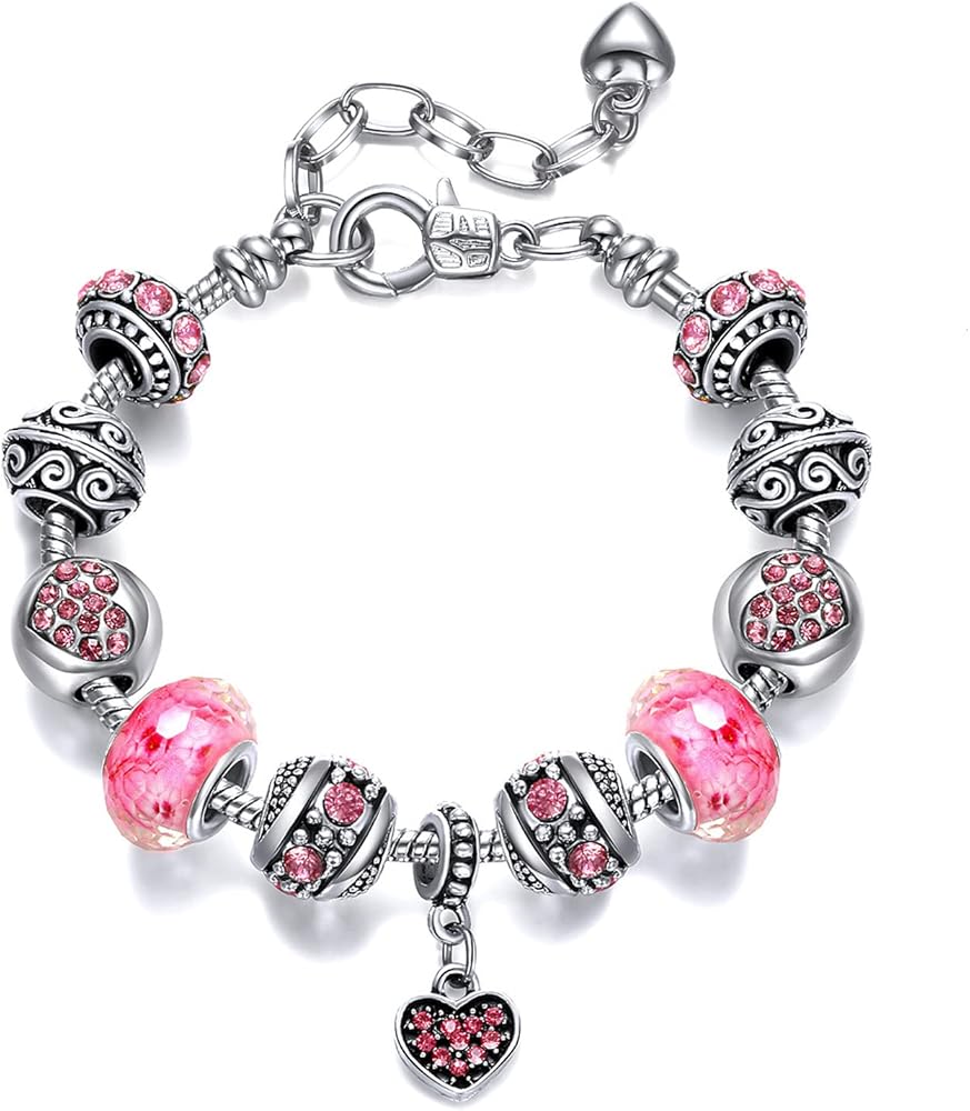 Puppy Dog Charm Bracelet for Teen Girls Love Heart Charm Bracelets Gifts for Girls Birthday Jewelry