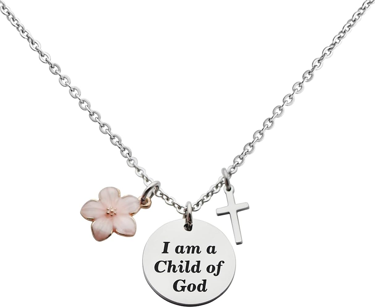 Bible Verse Necklace I'm A CH of God Necklace Goddaughter Gift Baptism Communion Gifts for Her