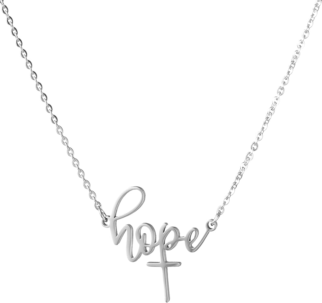 Bible Verse Necklace Cross Charm Confirmation Pendant Necklace Gift Scripture Jewelry