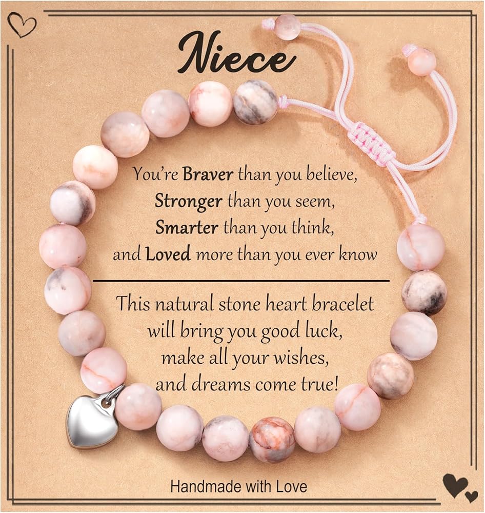 HGDEER 5th 8th College High School Graduation Day Gifts for Girls Natural Stone Bracelet to Girls Women Gifts for Sister Friend Daughter Granddaughter Niece