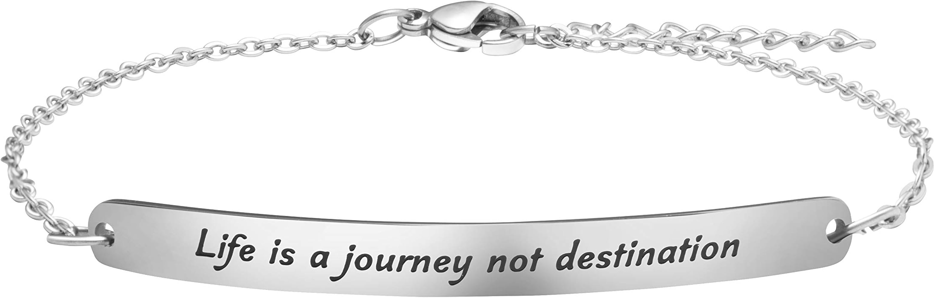 JoycuFF Personalized Gifts for Women Motivational Friendship Bracelets Inspire Mantra Message Engraved