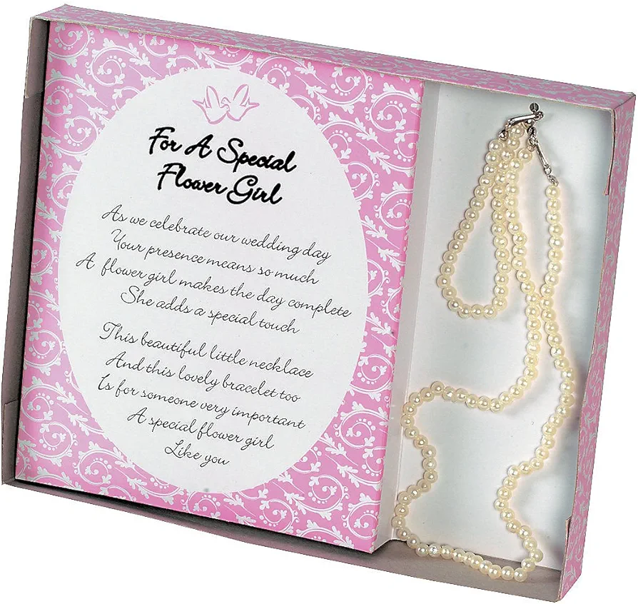 Fun Express FLOWER GIRL NECKLACE & BRACELET GIFT SET - Jewelry - 2 Pieces