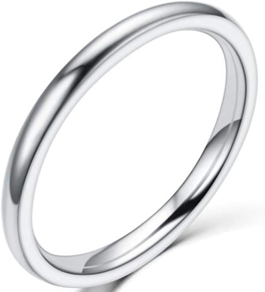 Jude Jewelers 1.5mm Stainless Steel Classical Plain Stackable Wedding Band Ring