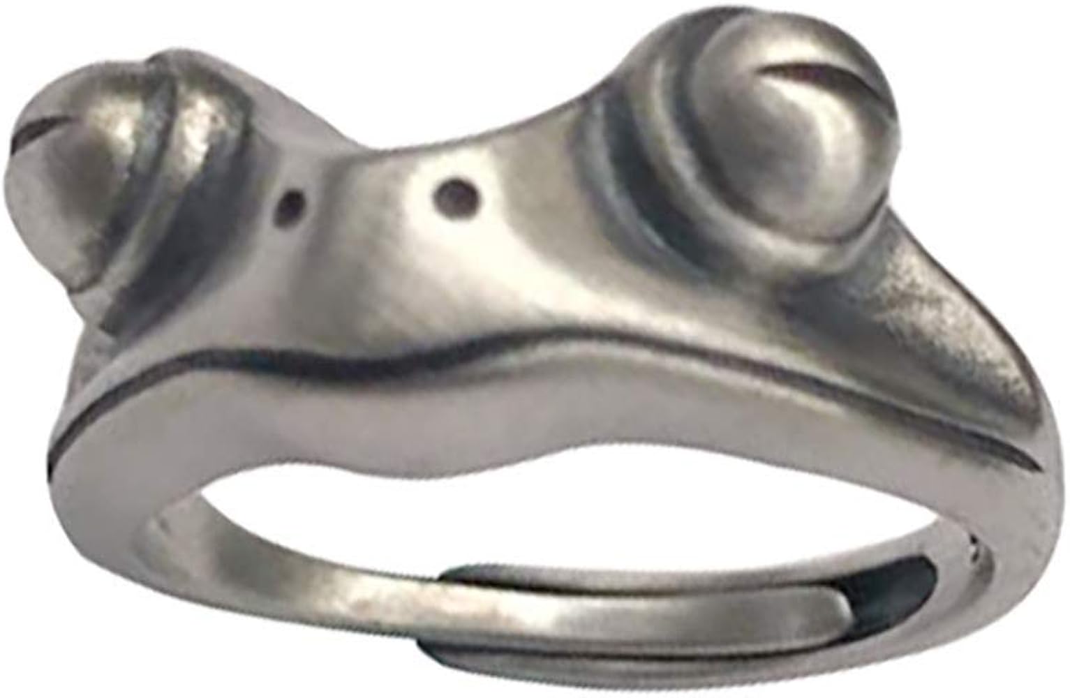 Vintage Silver Animal Open Ring, Adjustable Frog, Snake, Dragon, Cat Finger Ring for Women Men Fashion Party Jewelry