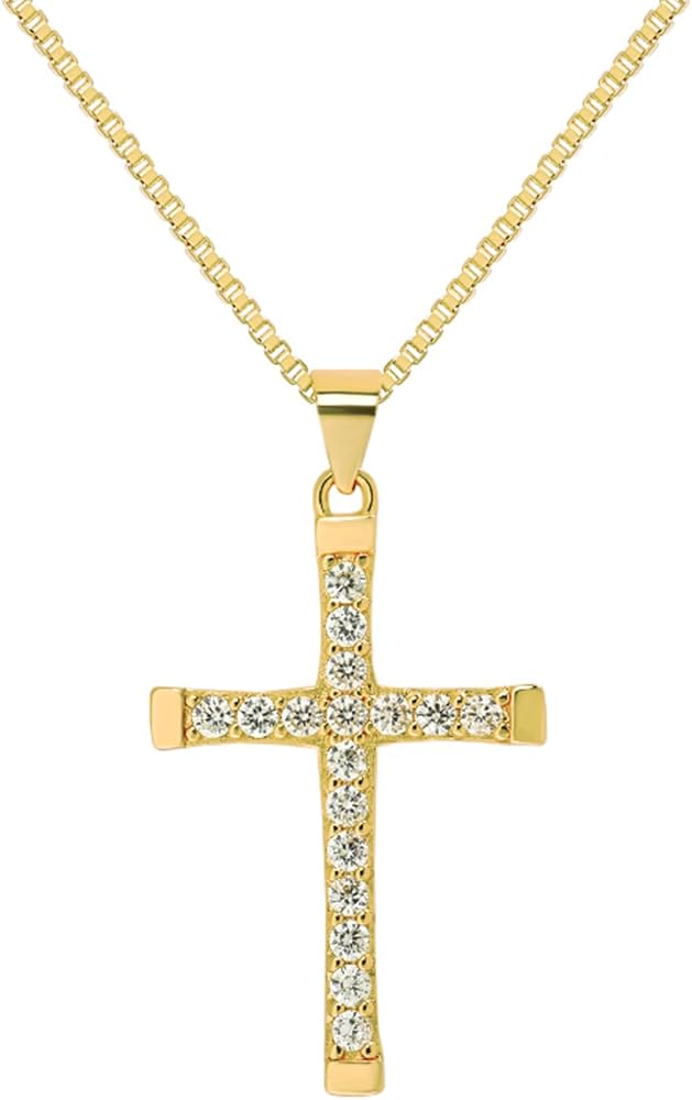 18K Gold Plated Cross Necklace,cross necklace for women,gold jewelry necklace,necklace girl,beautiful cross necklace,necklace girlfriend,stylish necklace,birthday necklace girlfriend