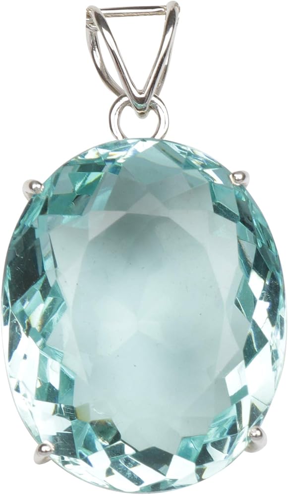 GEMHUB Gemstone For Necklace 24.00-143.50 Carat. Alexandrite | Aquamarine | Topaz | Citrine Gems Sterling Silver Pendant Jewelry Women