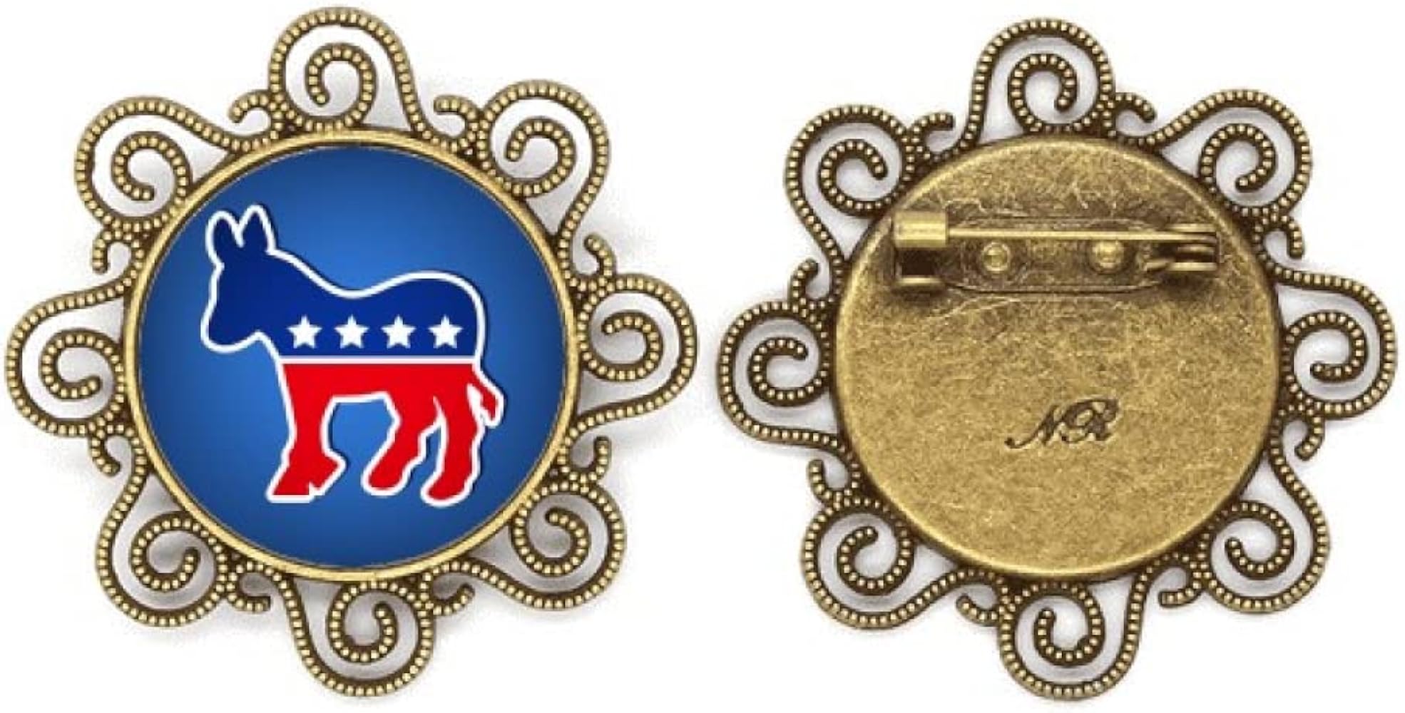 america donkey emblem democratic party flower brooch pins jewelry for girls