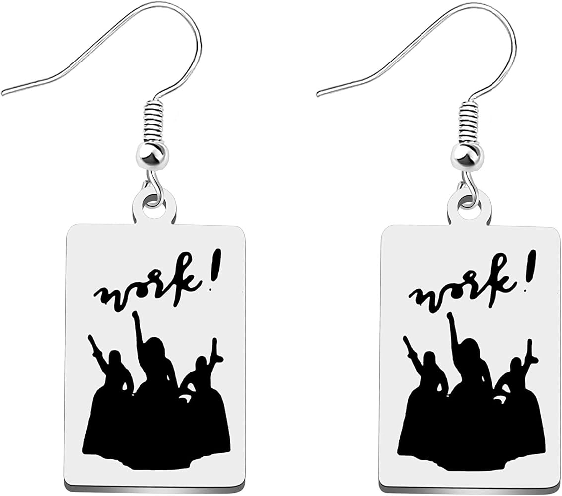 ENSIANTH TV Shows Inspired Gift The Schuyler Gift Young Scrappy & Hungry Gift Work! Earrings Musical Jewelry