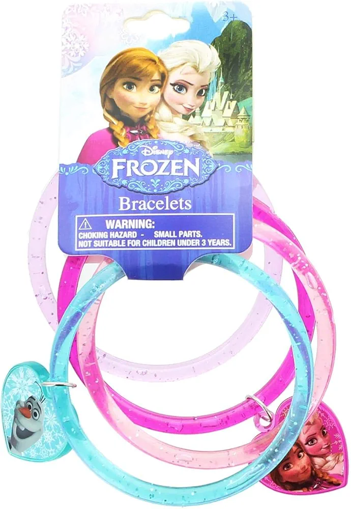 Disney Frozen 4 Ring Bracelets with Heart Charm-1 Set