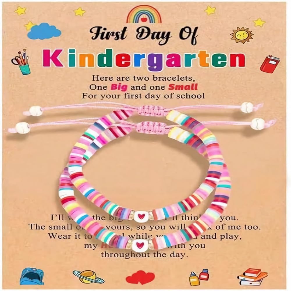 Kindergarten School Bracelet Gift, Back to School Bracelet mommy and me bracelets & mother daughter bracelets, gifts for mom from daughter.