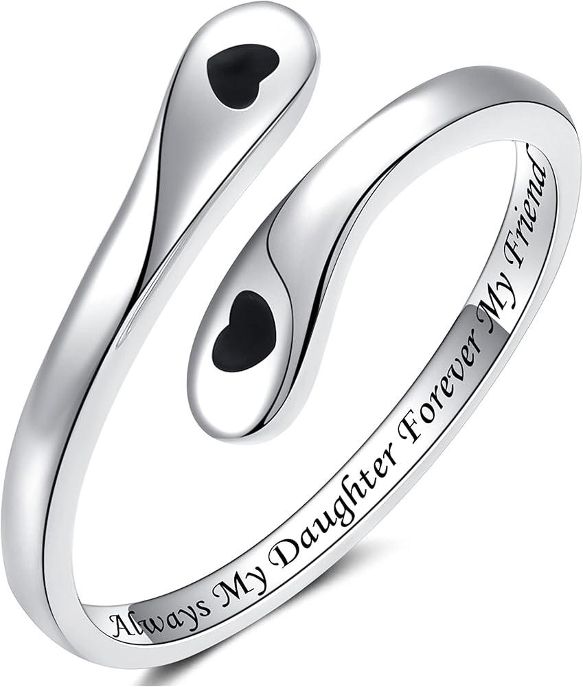 925 Sterling Silver Inspirational Jewelry Rings Adjustable Ring Personality Encouragement Gift for Women