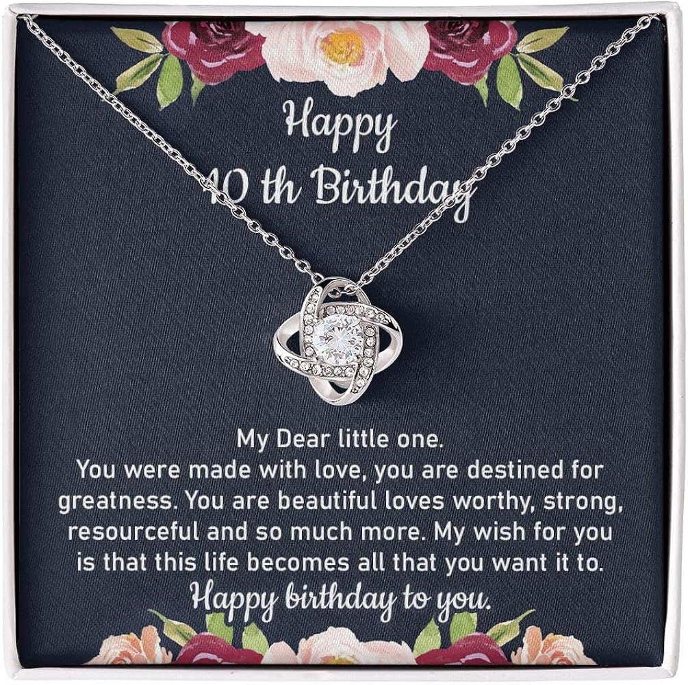 Birthday Gifts for Girls Happy 10th Birthday Necklace for Teen Girl, 10 yr Old Girls Bday Jewelry Necklace with Message Card and Gift Box.