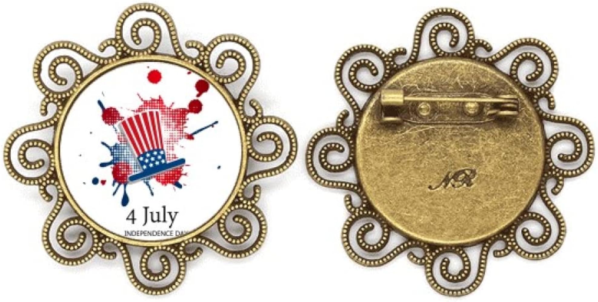 america 4 july independent day hat flower brooch pins jewelry for girls