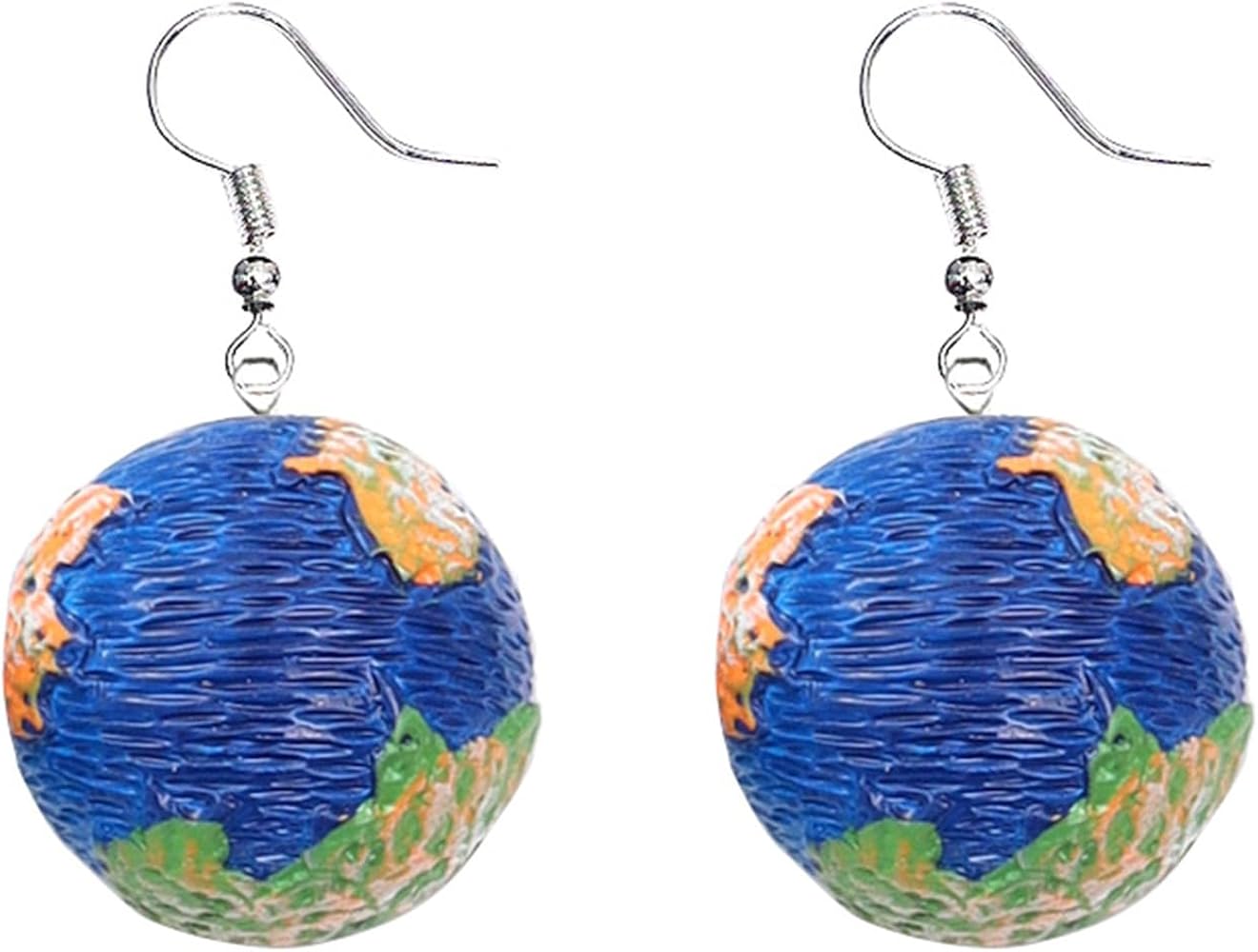 Earth Day Earrings Resin Creative Funny Cute Lifelike Round Lightweight Statement Dangle Earrings Environmental Travel Jewelry Gifts for Women Teen Girls