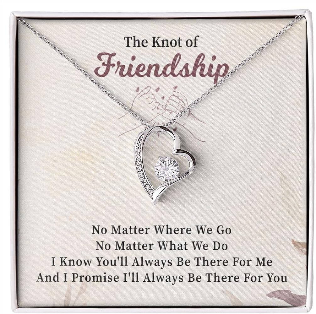 The Knot Of Friendship Necklace Is A Gift For Soul Friendship, Gifts For Best Friend, Friendship Gifts For Women, Necklace For Birthday Gifts For Female Friends, Her, Girl, Bff, Bestie, Soul Sisters, Gift Ideas.