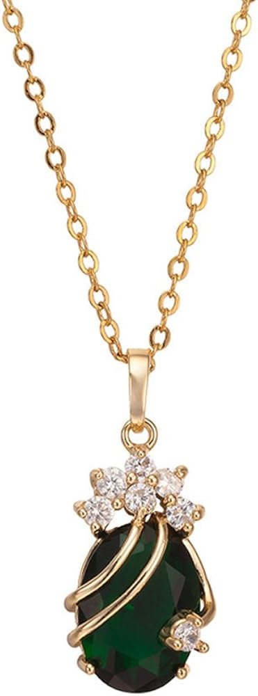 YAZILIND Cute 18K Gold Plated Crystal Pendant With Necklace for Women