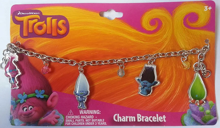 DreamWorks Trolls Charm Bracelet with Metal Charms