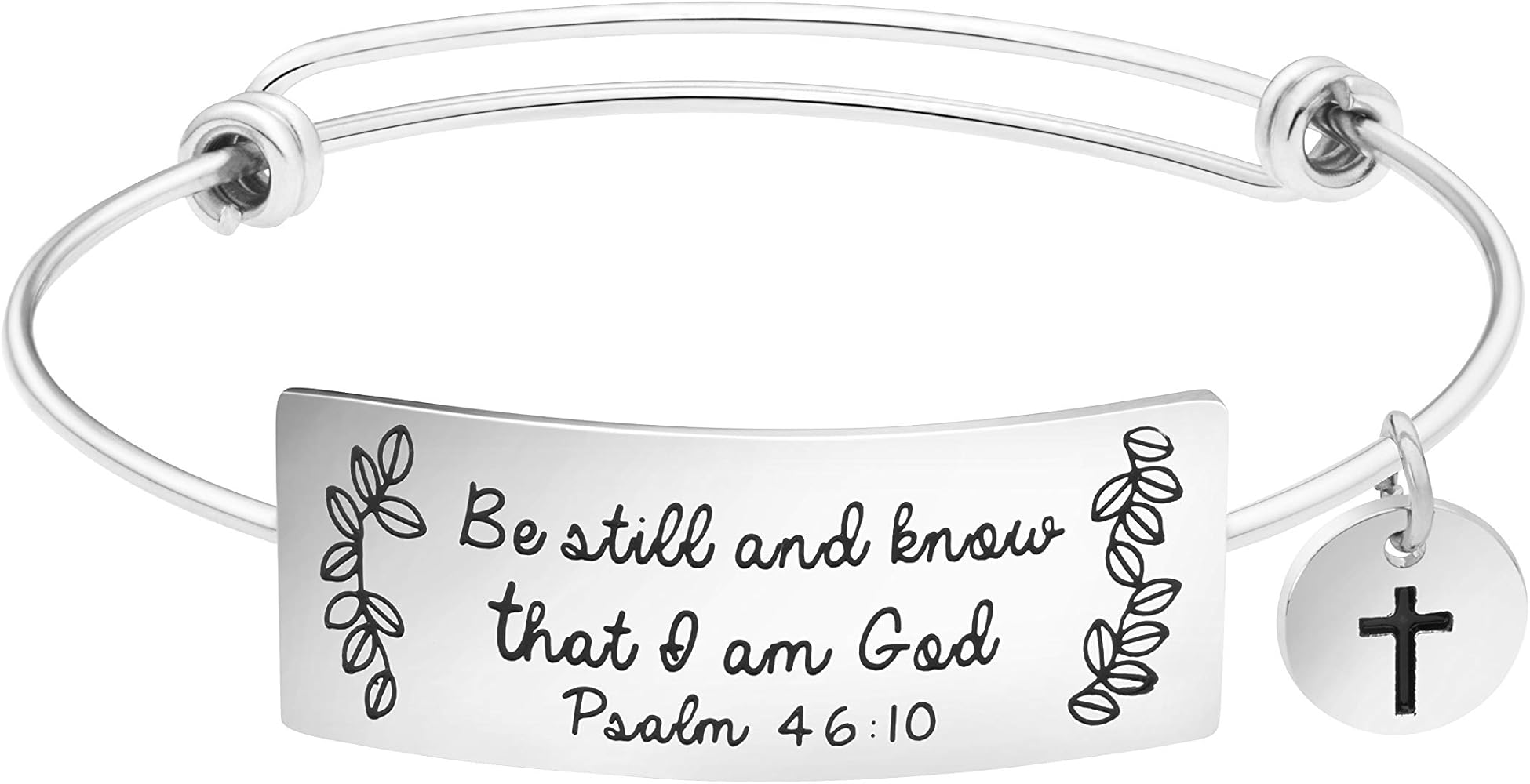 Yiyang Inspirational Bible Verse Jewelry Christian Bangle Bracelets Women Empowerment Gift for Her