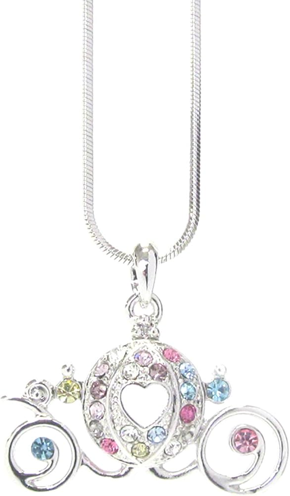 Disney Cinderella Pumpkin Carriage Pendant Necklace