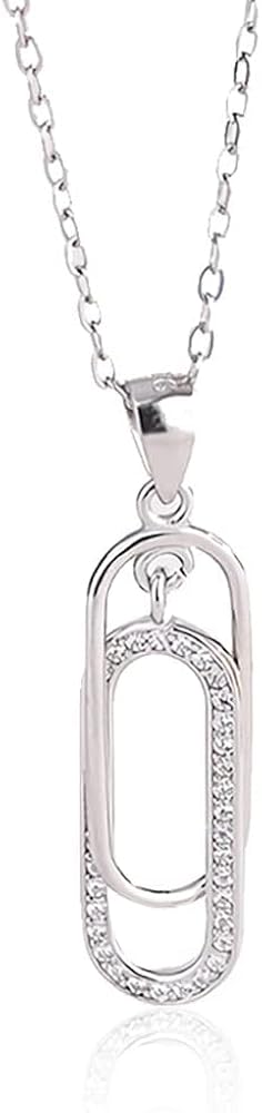 Mother & Daughter - Forever Linked Necklace 'The Love Between a Mother and Daughter is Forever' S925 Sterling Silver Interlocking Pendant Necklace Jewelry Gift for Women Girls