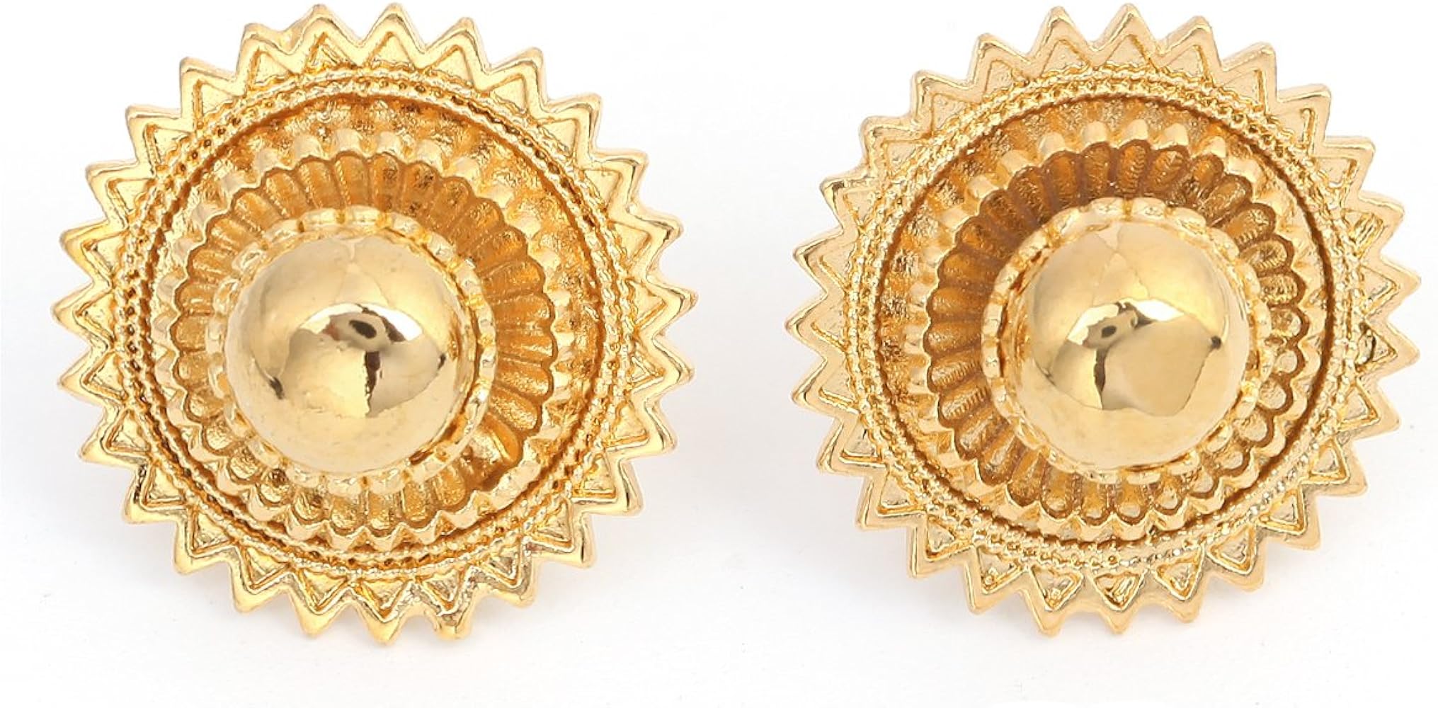 Ethiopian Earring Stud Silver Plated And Gold Plated 1cm And 2cm Earring For Girls