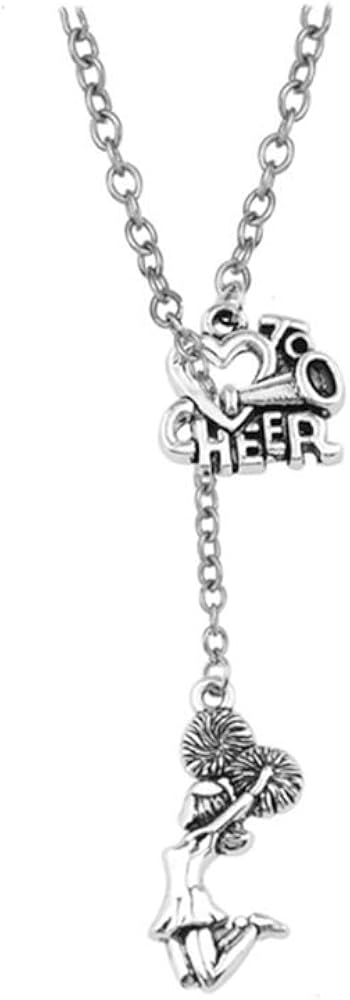 Fuqimanman2020 Plated Crystal Cheerleader Charm Necklace Keychain