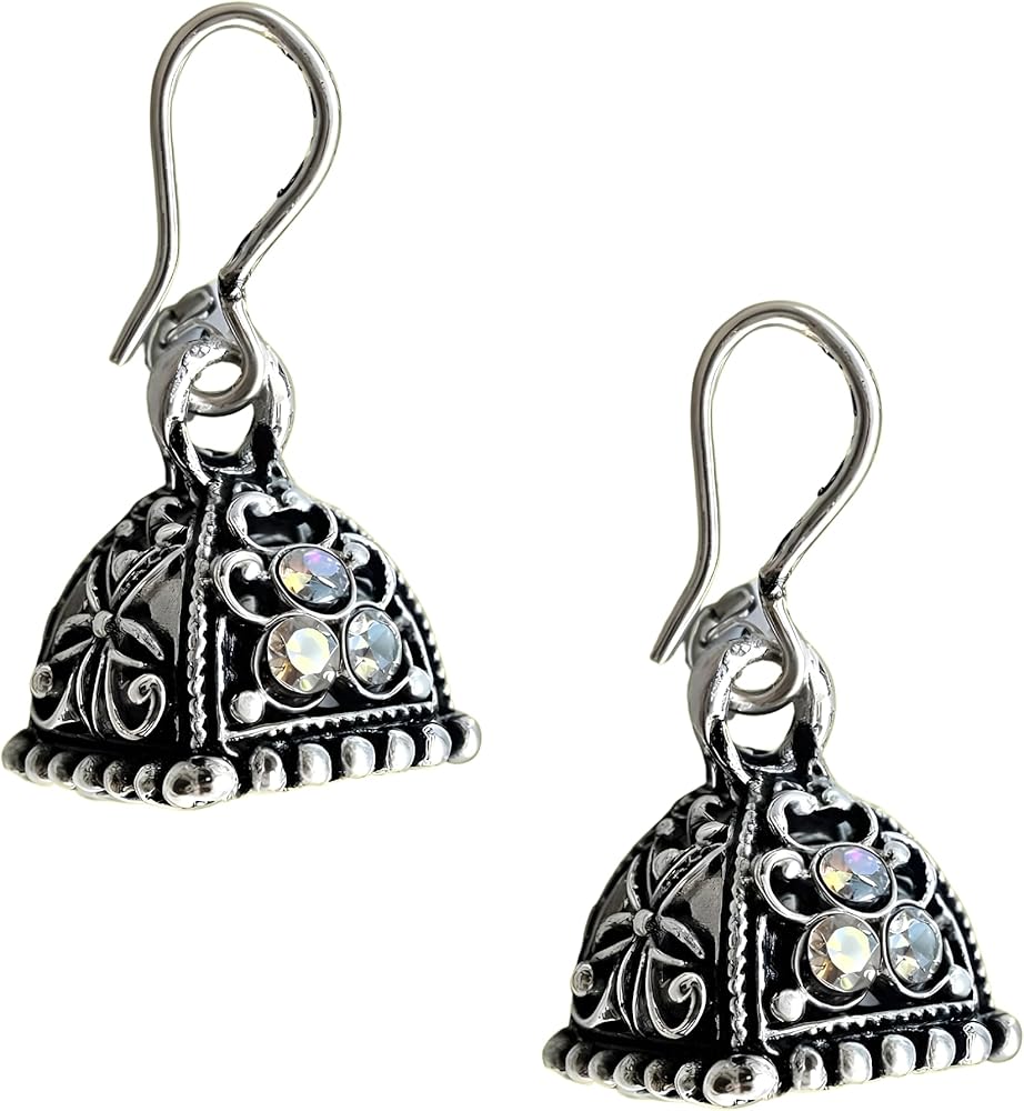 Traditional Indian Hook Hanging Lightweight Jhumka Jhumki Earrings Ethnic Bollywood Traditional Jewelry