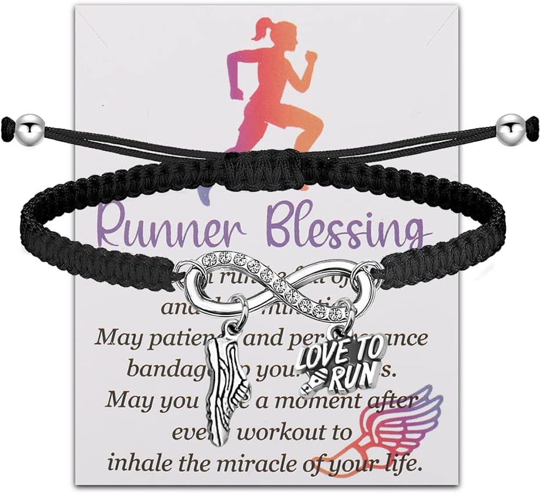 Running Lover Gift Runner Bracelet Marathon Runner Gift Running Women Earrings Track Marathon Gifts