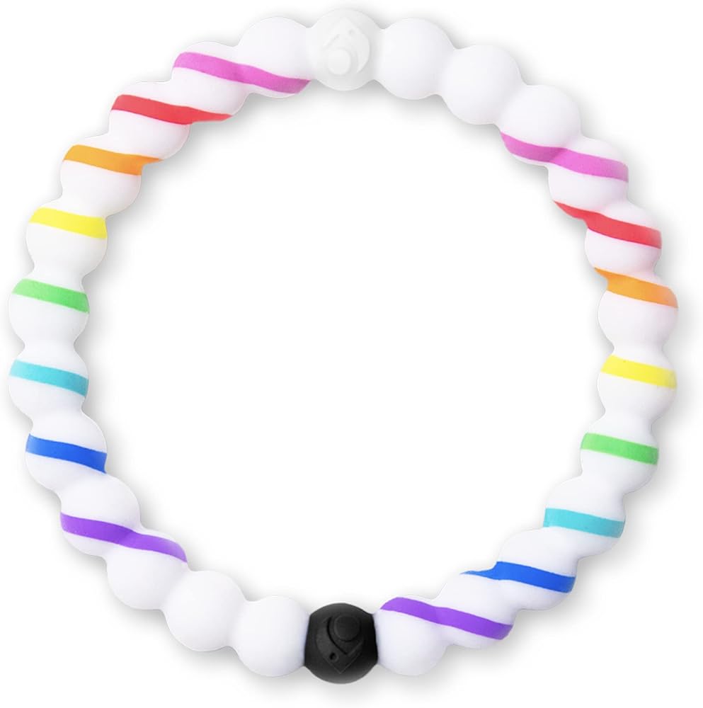 Lokai Silicone Beaded Bracelet, Pride Collection - Silicone Jewelry Fashion Bracelet Slides-On for Comfortable Fit for Men, Women & Kids