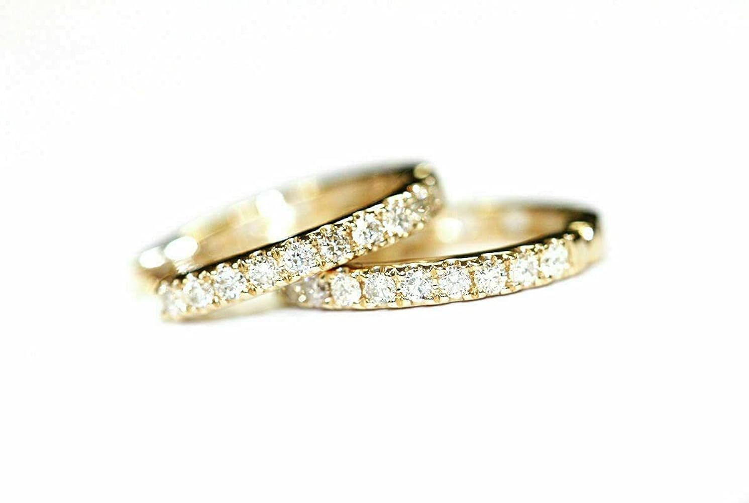 0.50 Ct Round Cut Diamond Small Huggie Hoop Earrings 14K Yellow Gold Plated