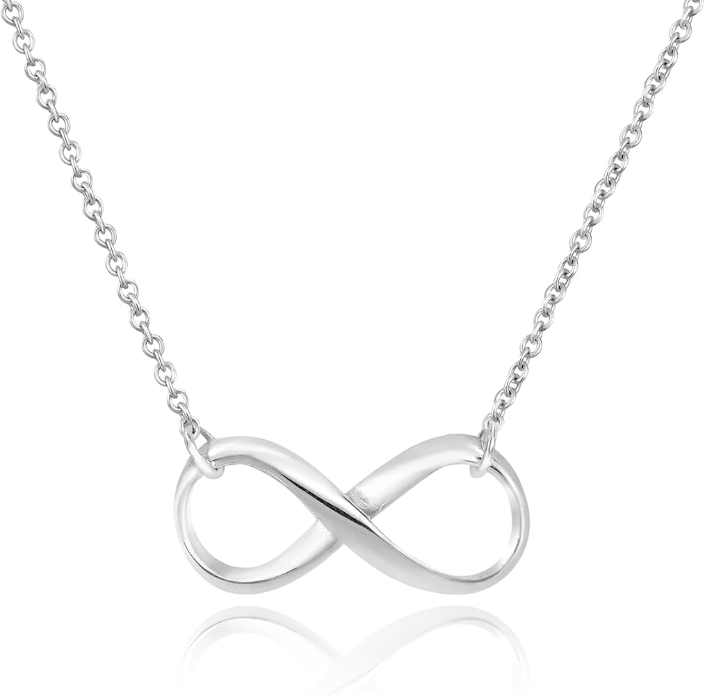 AeraVida Handmade Endless Love Infinity Symbol .925 Sterling Silver Necklace | Infinity Sign Necklace | Handmade Necklaces | Necklace with Infinity Symbol | Silver Necklace