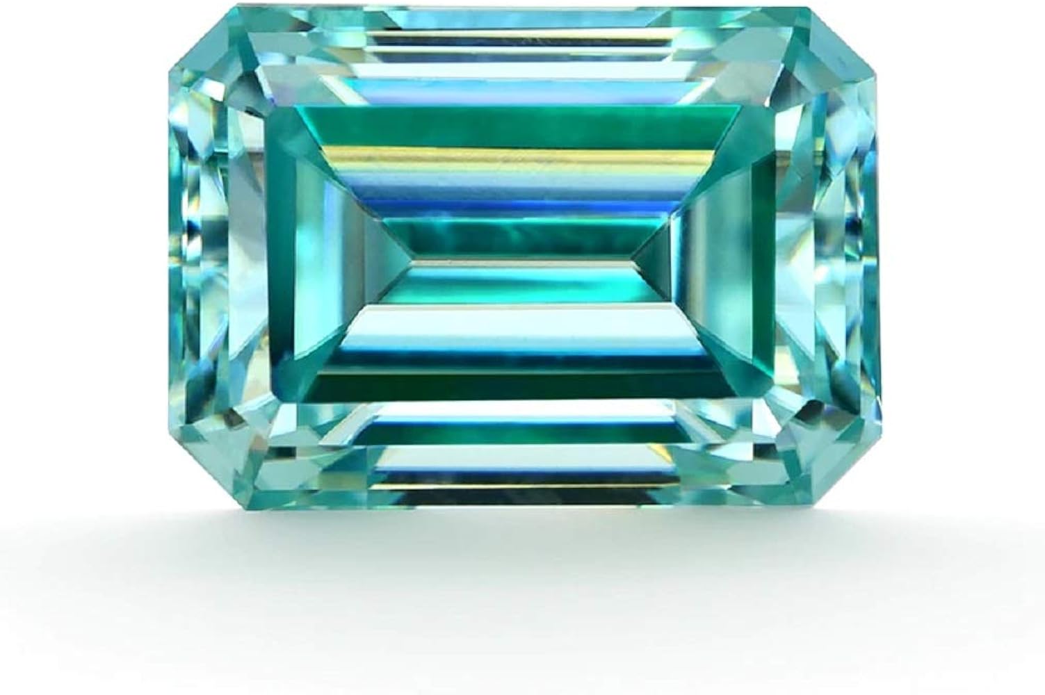 Loose Moissanite 1-200 Carat, Blue Color Diamond, VVS1 Clarity, Emerald Cut Brilliant Gemstone for Making Engagement/Wedding/Ring/Jewelry/Pendant/Earrings/Necklaces Handmade Moissanite