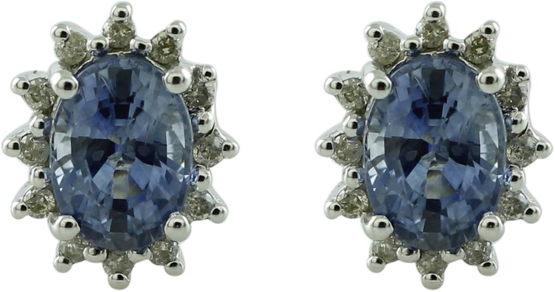 Carillon Tanzanite Natural Gemstone Oval Shape Stud Anniversary Earrings 925 Sterling Silver Jewelry